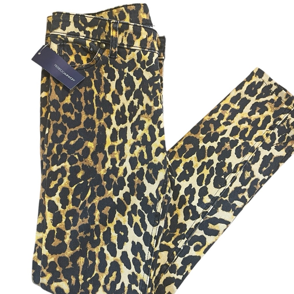 Rebecca Minkoff Beetle Juice, Cheetah Print Jeans, Zippered Ankle, Size 2, NWT - Picture 2 of 7